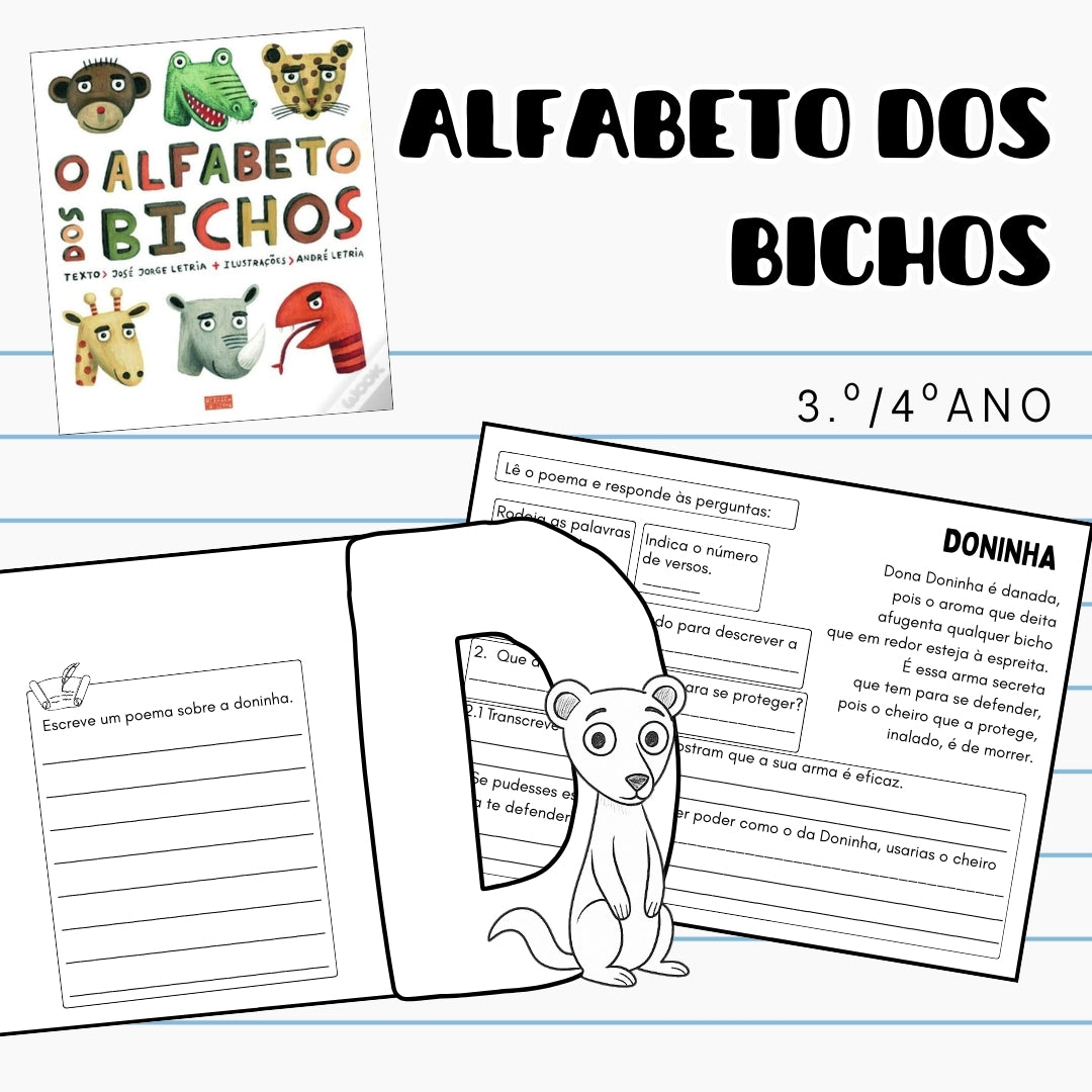 Alfabeto dos Bichos - Mini-books das letras