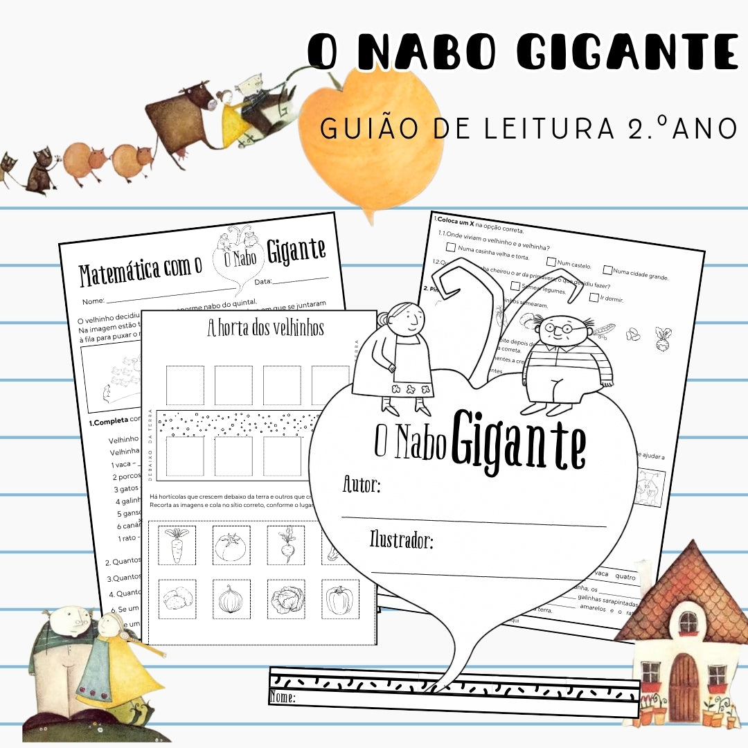 O Nabo Gigante - Guião de Leitura 1.º ano/ 2.º ano