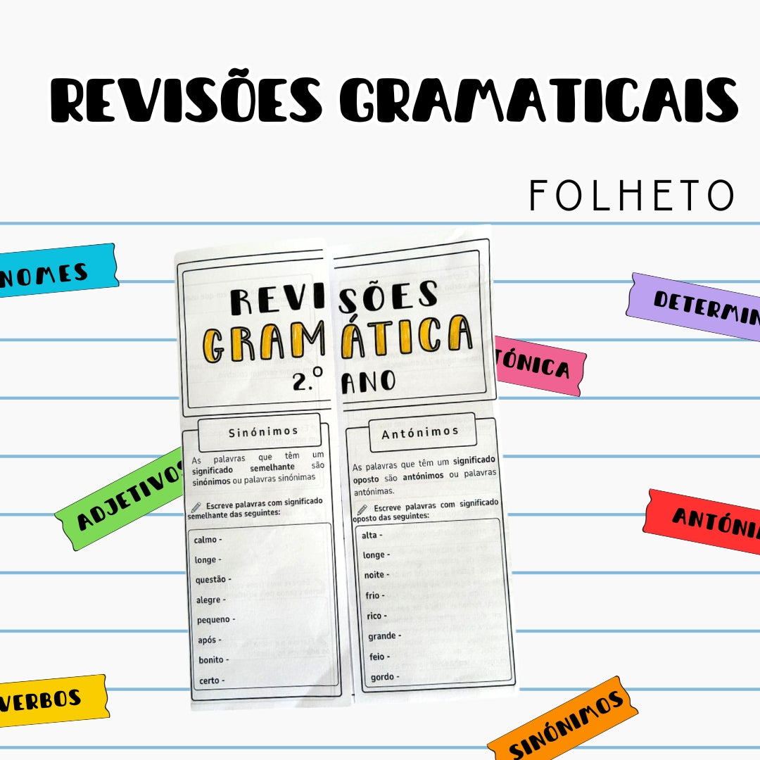Folheto revisões gramaticais 2ºano