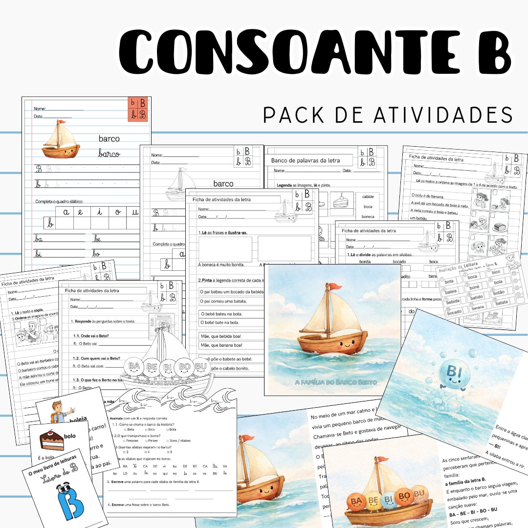 Pack Atividades Consoantes B