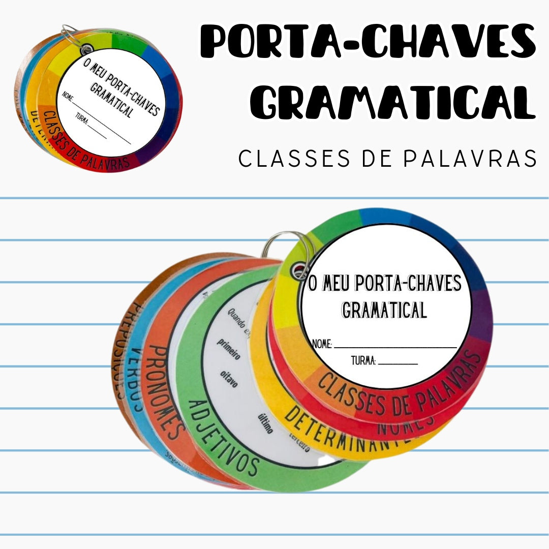 Porta-chaves Gramatical - Classe de Palavras