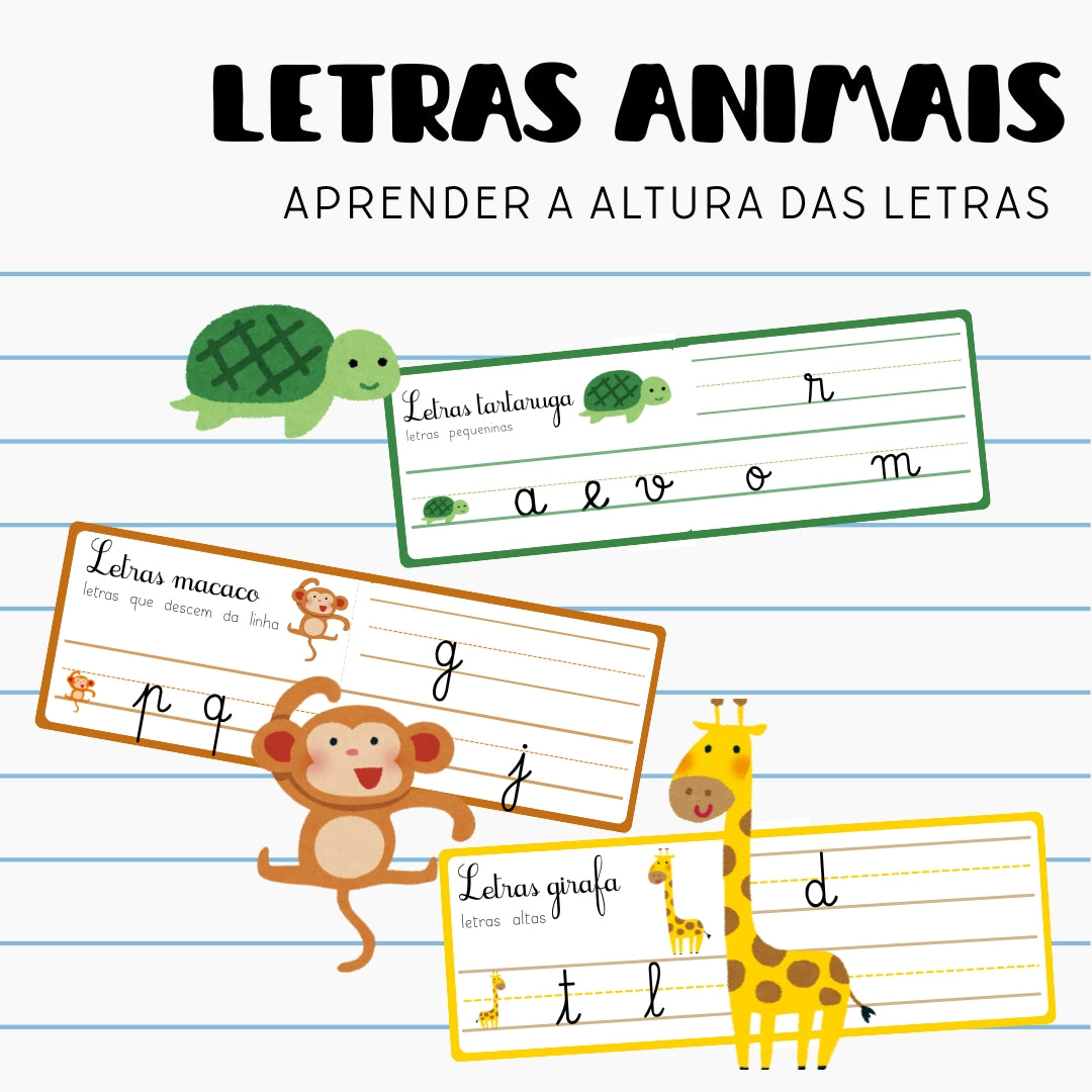 Cartazes das Letras Animais