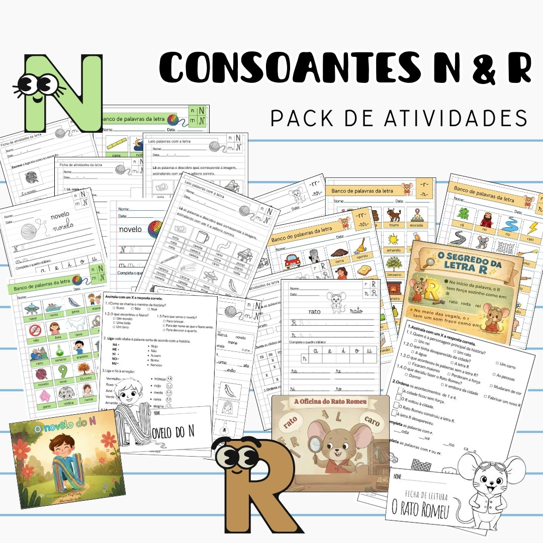 Pack Atividades Consoantes N & R