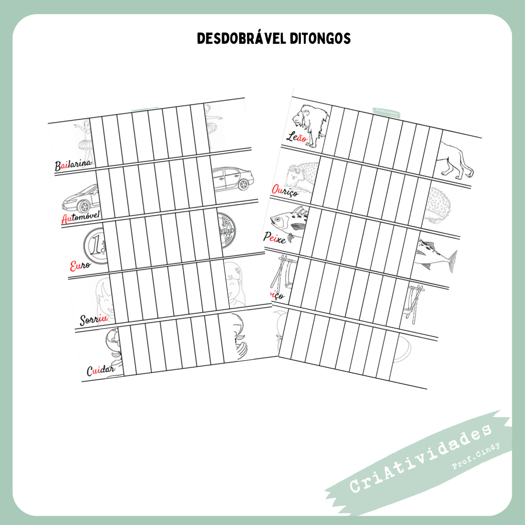 Desdobrável Ditongos