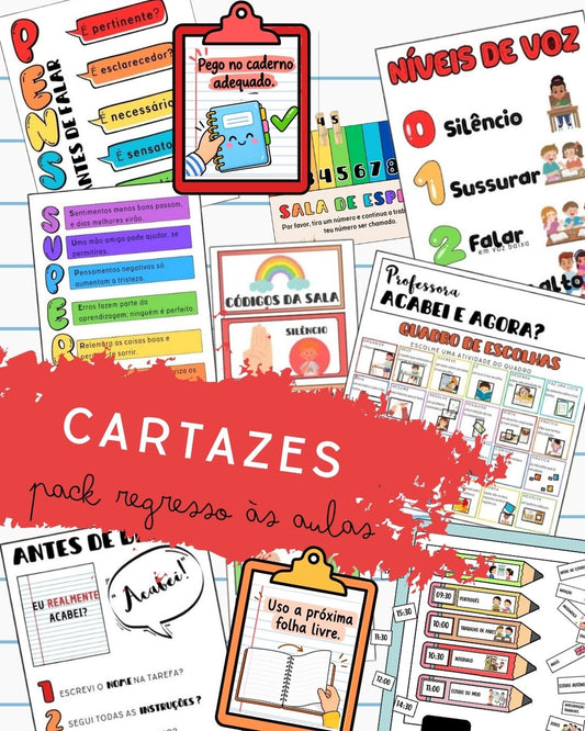 Cartazes - Pack Regresso às aulas