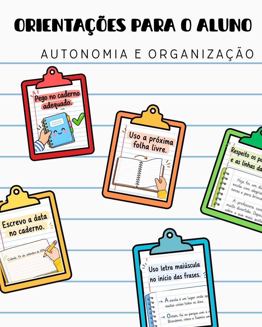 Orientações para os alunos - cartazes