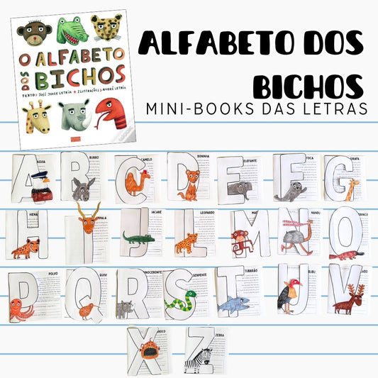 Alfabeto dos Bichos - Mini-books das letras