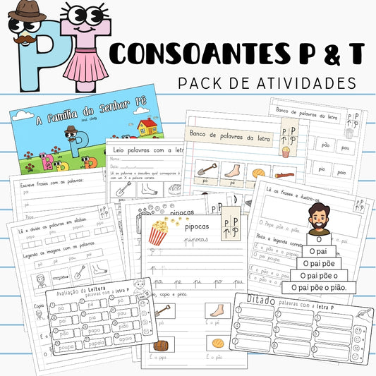 Pack Atividades Consoantes P e T