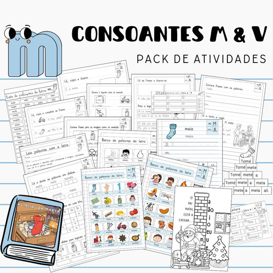 Pack Atividades Consoantes M e V