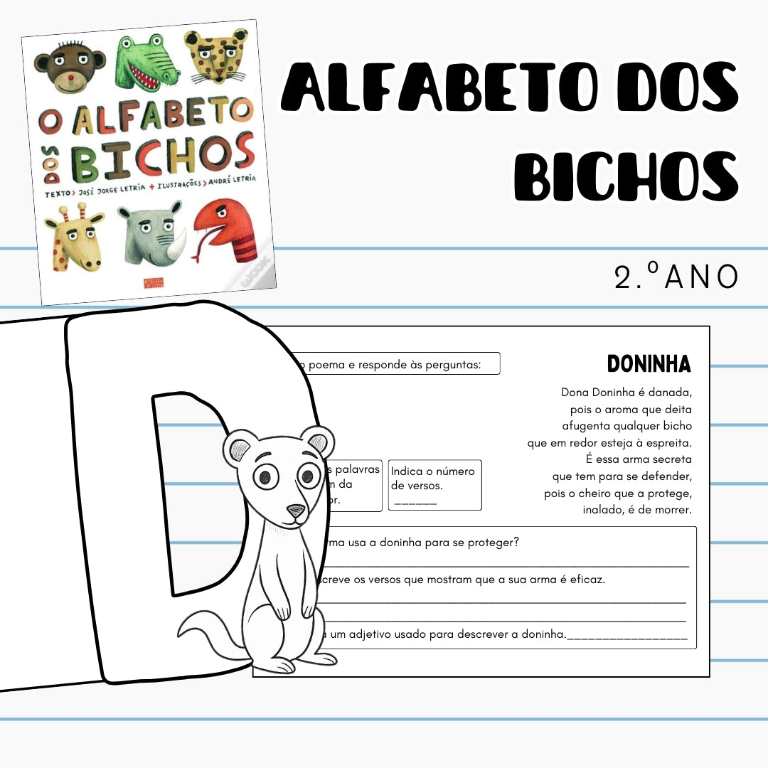 Alfabeto dos Bichos - Mini-books das letras