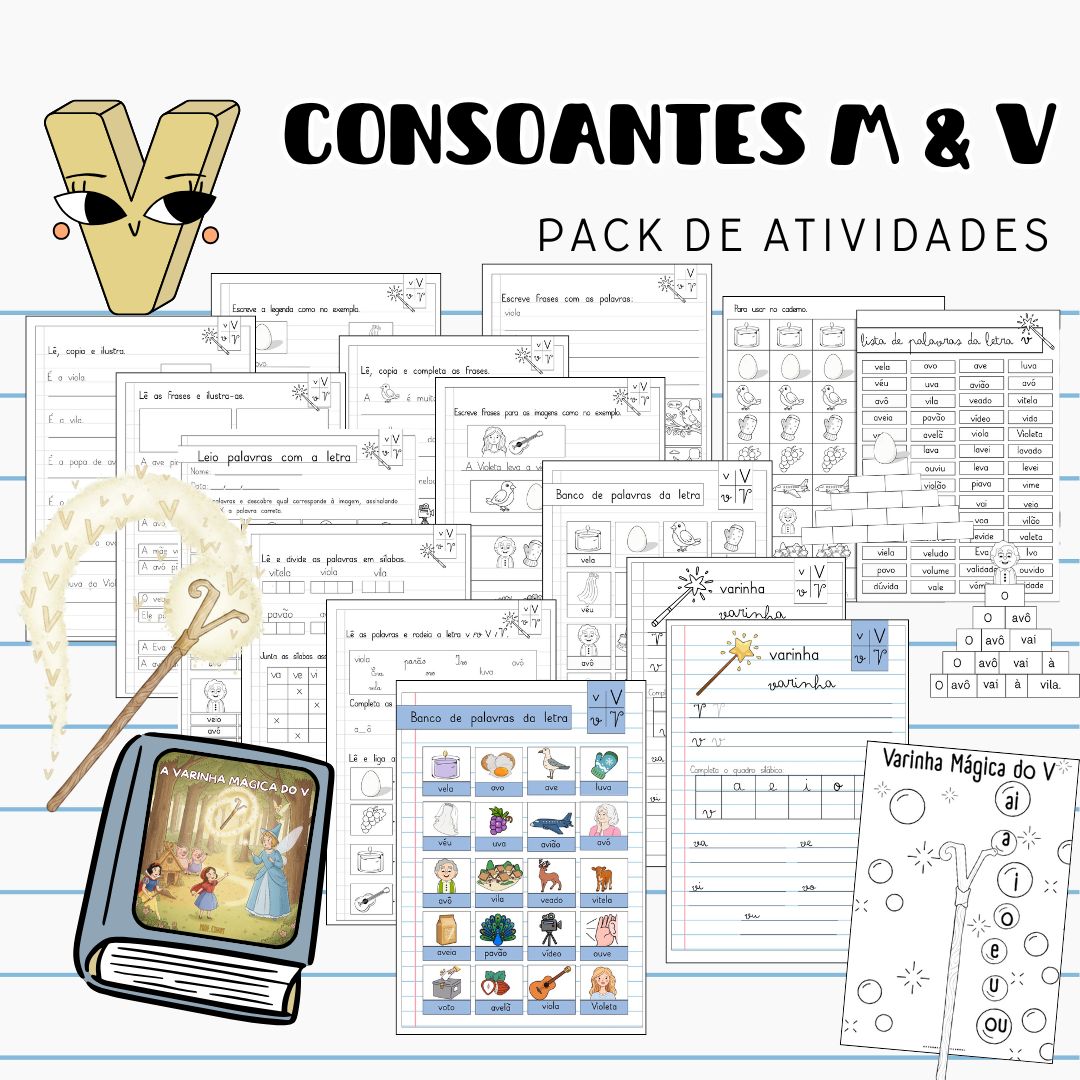 Pack Atividades Consoantes M e V