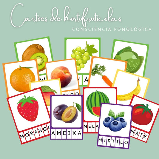 Cartões de hortofrutícolas