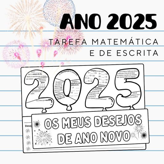 2025 - Tarefa matemática e de escrita