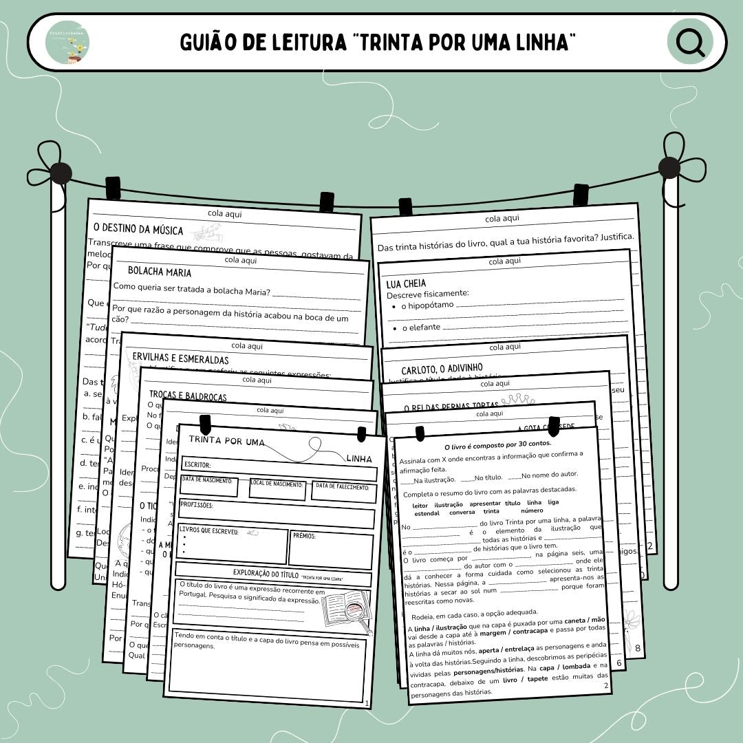 Guião de leitura "Trinta por uma linha"