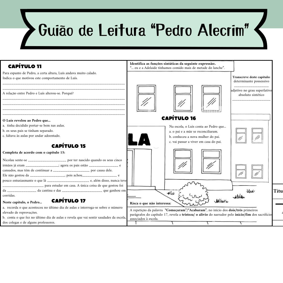 Guião de leitura "Pedro Alecrim"