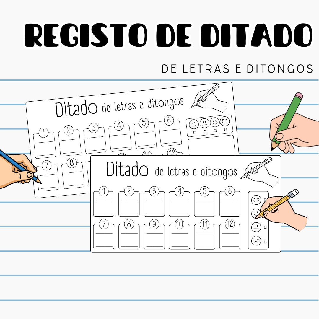 Registo para ditados