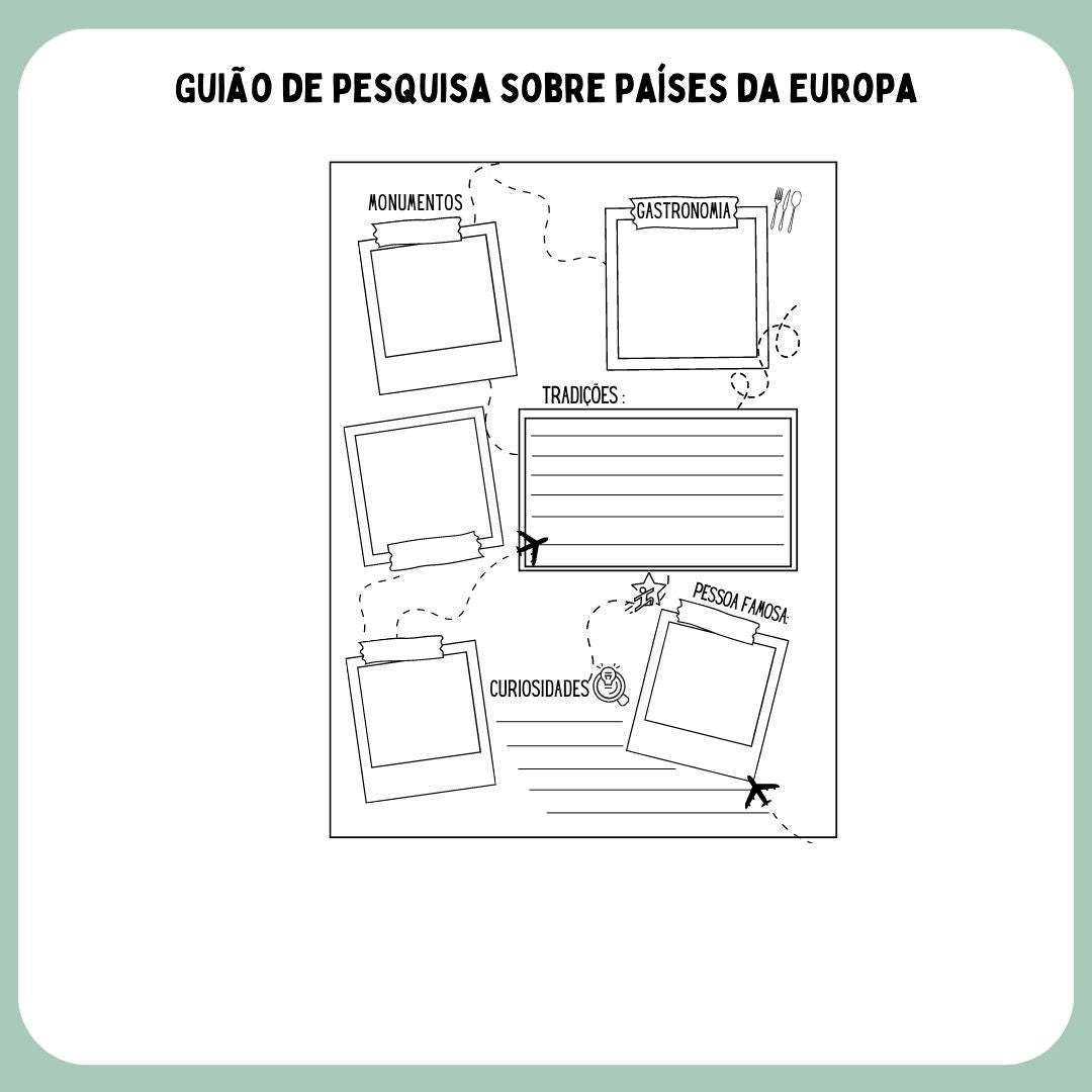 Guião de pesquisa - Países da Europa