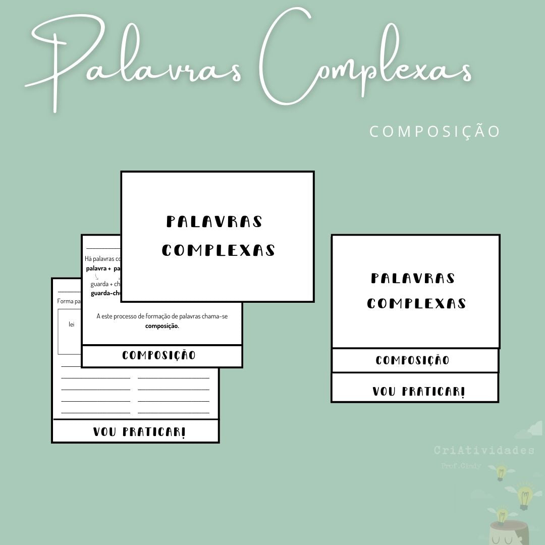 Flipbook palavras complexas - derivação e composição