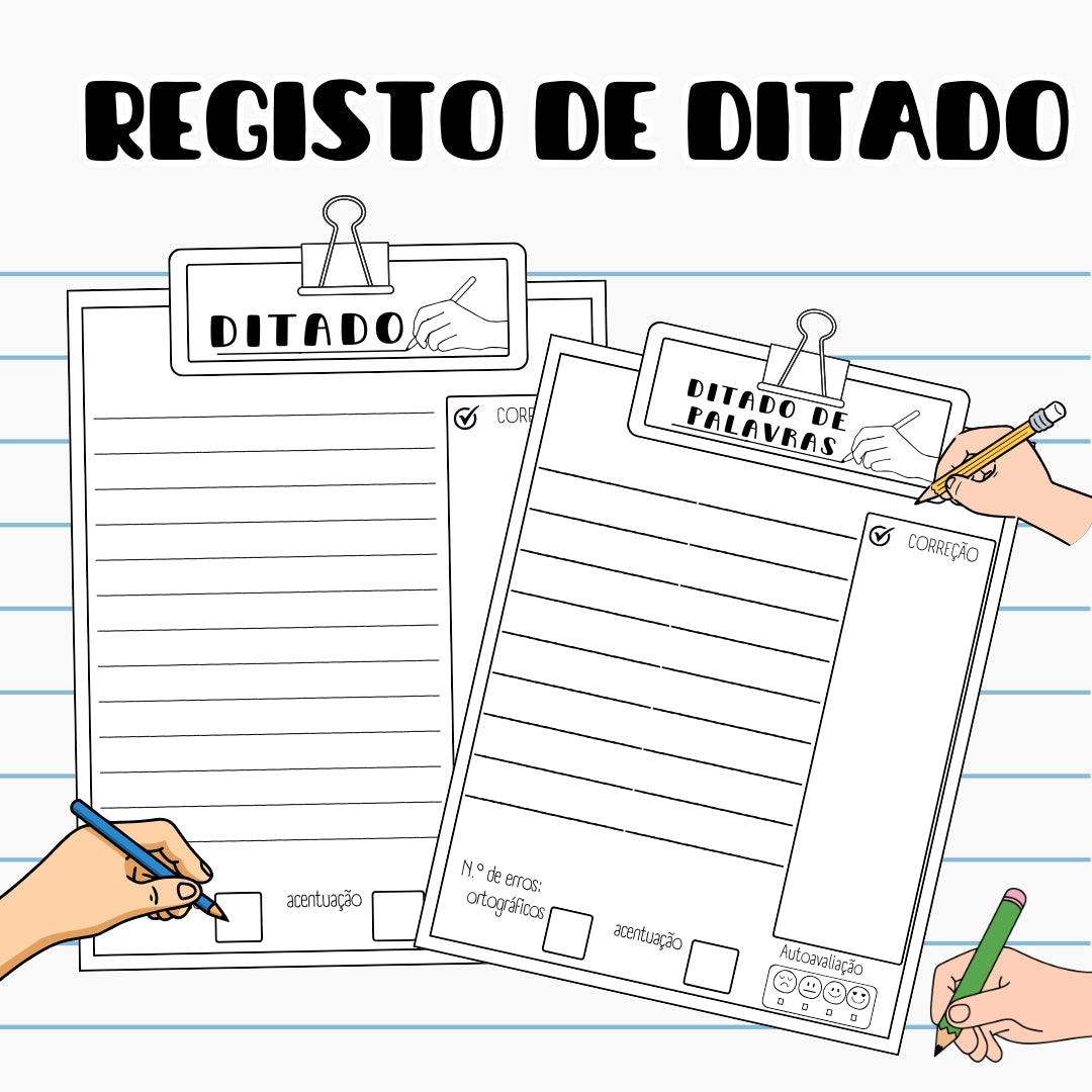 Registo para ditados