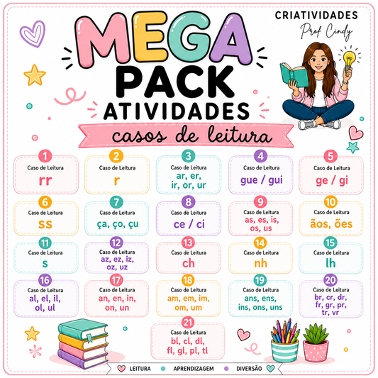 Mega Pack Atividades Casos de Leitura