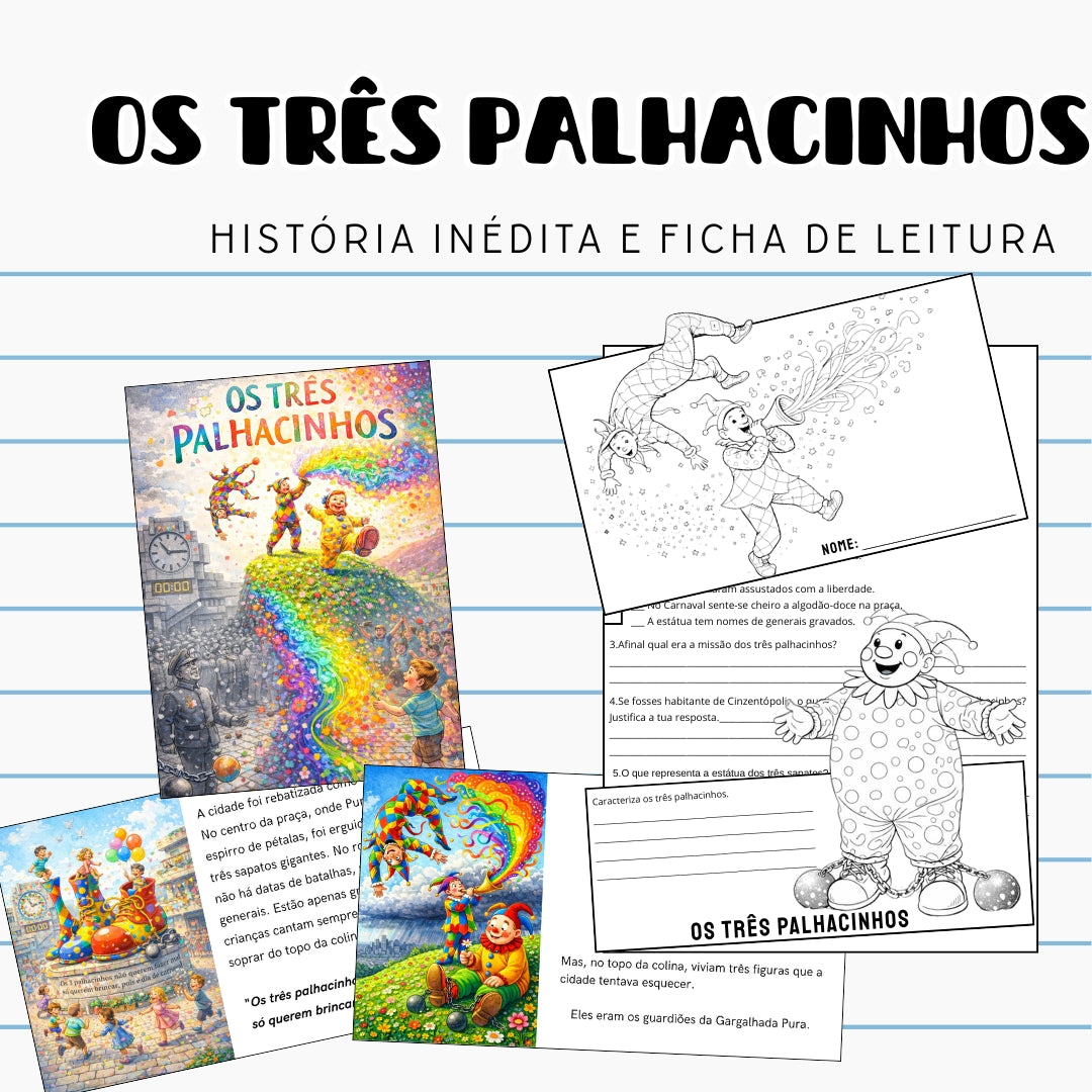 Os três palhacinhos - História inédita e ficha de leitura
