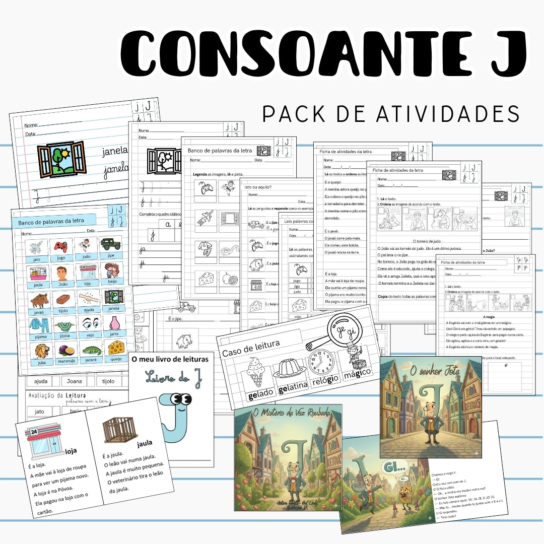 Pack Atividades Consoantes J
