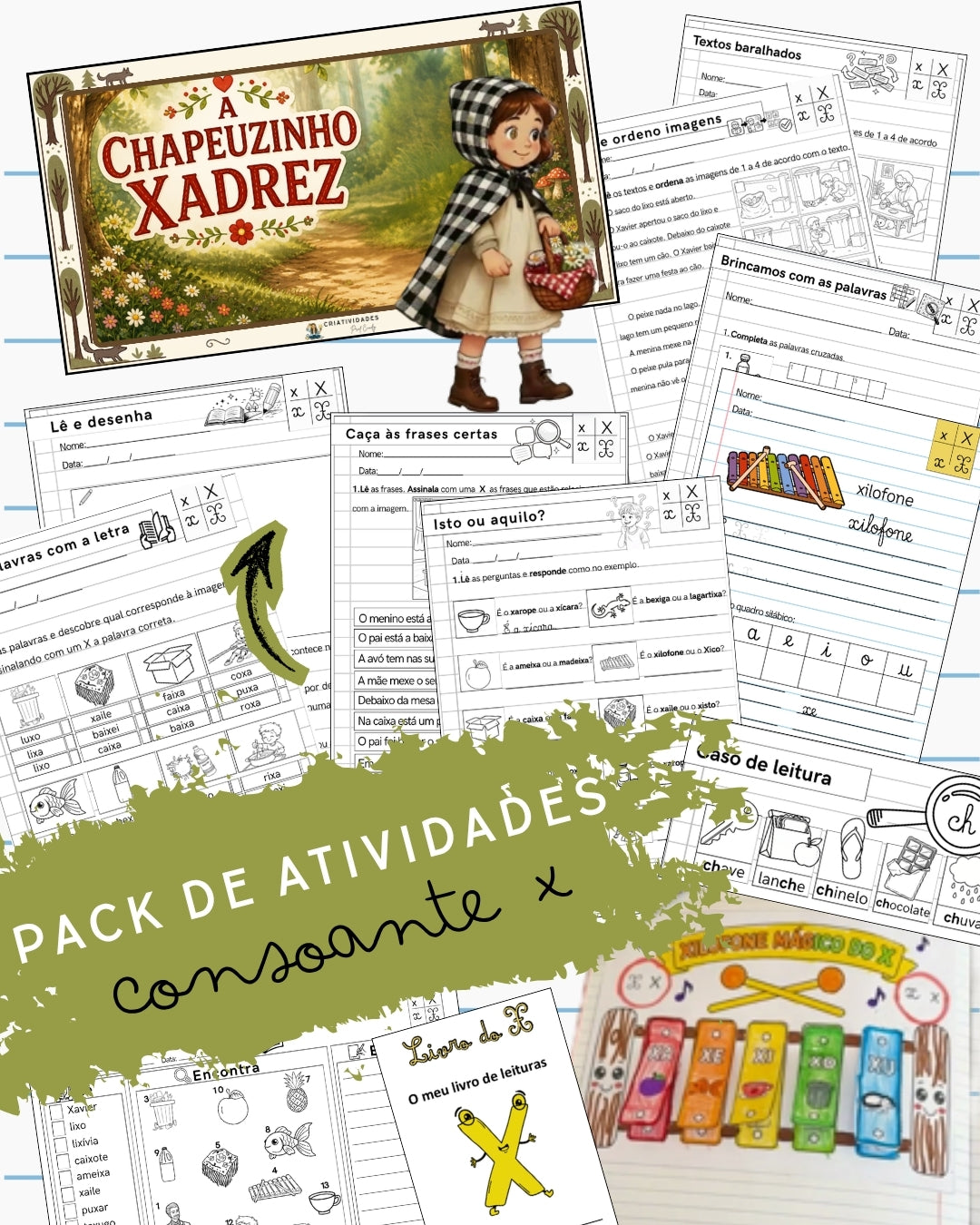 Pack Atividades Consoante X