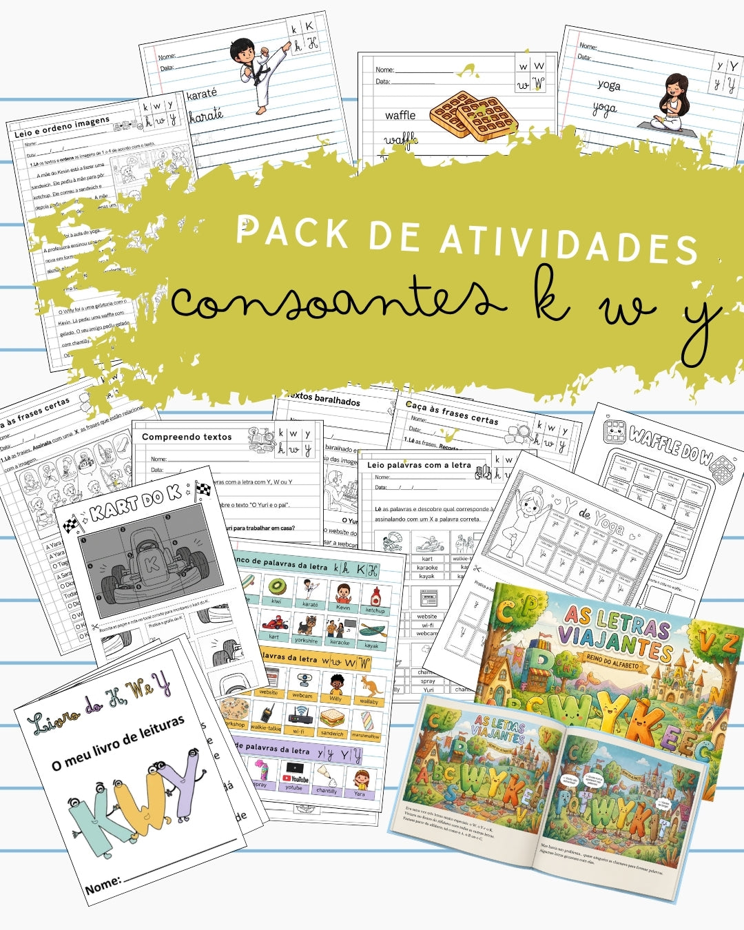 Pack Atividades Consoantes K W Y