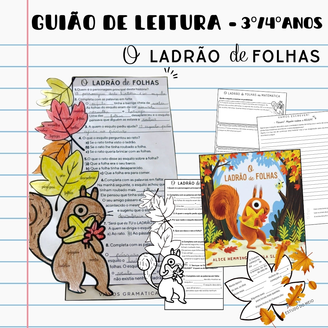 O Ladrão de Folhas - Guião de leitura 3º/4ºanos