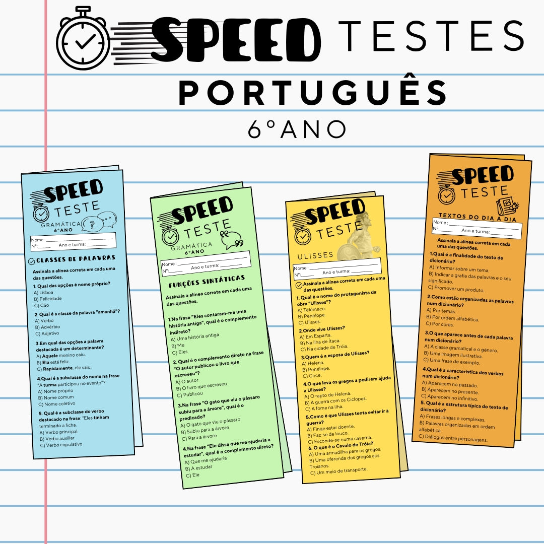 SPEED Testes de Português 6ºAno