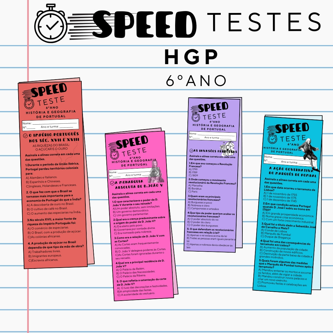 SPEED Testes de HGP 6ºAno