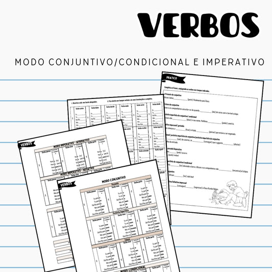 Flipbook Verbos Modo Conjuntivo / Condicional / Imperativo/ Gerúndio e Particípio passado