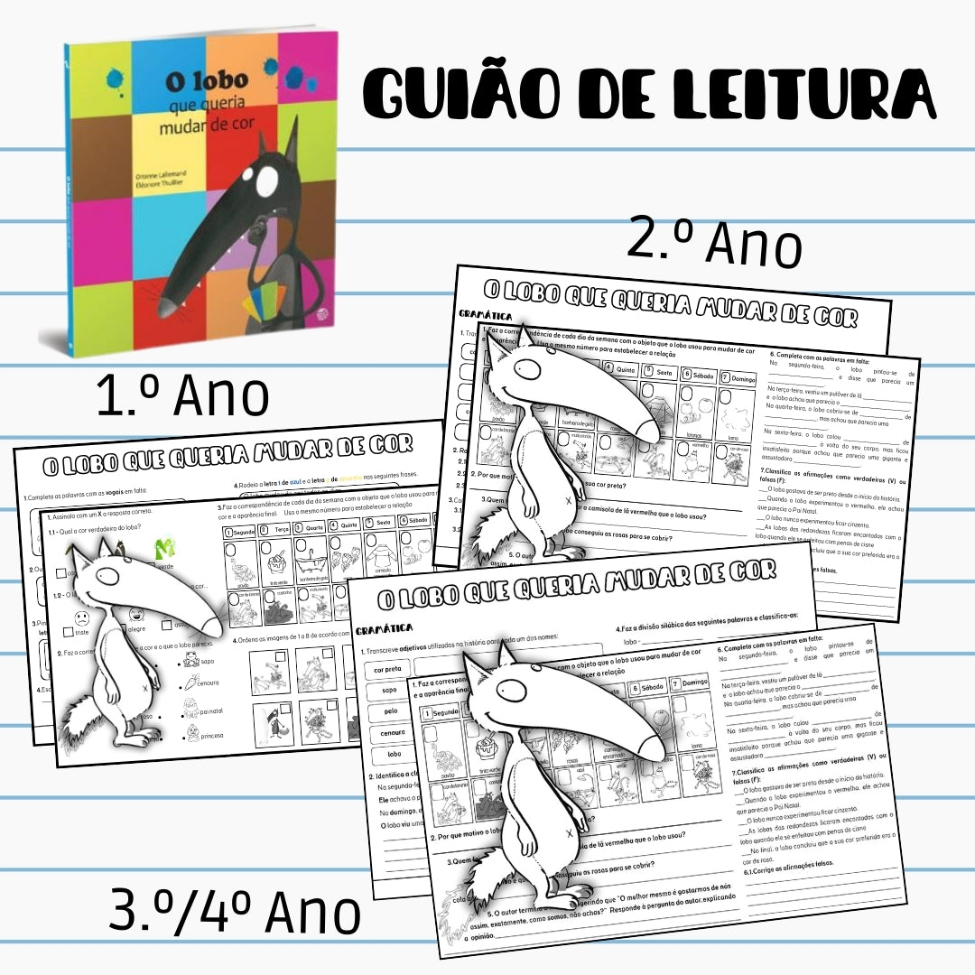 Guião de leitura - O lobo que queria mudar de cor