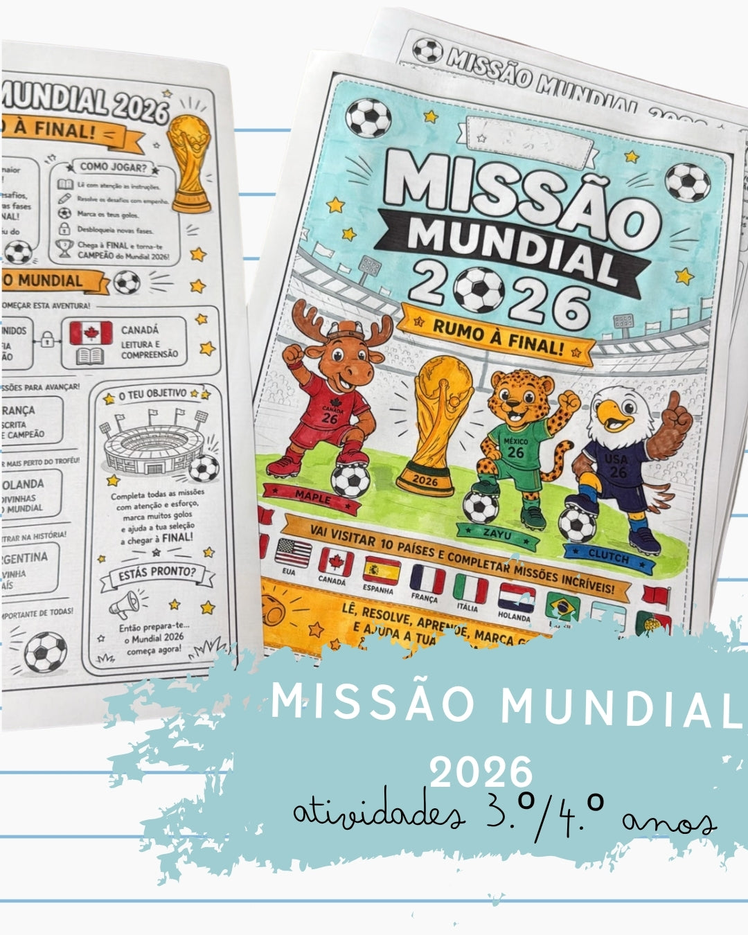 Pack Missão Mundial 2026 3.º/4.º anos