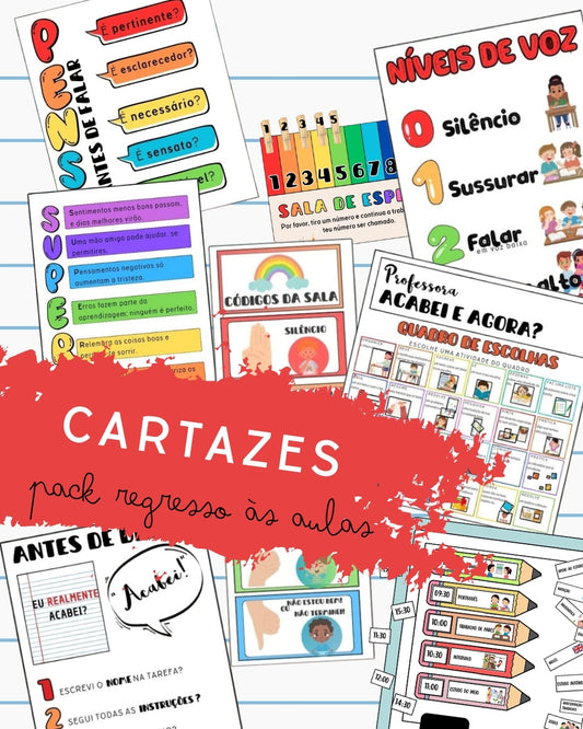 Cartazes - Pack Regresso às aulas