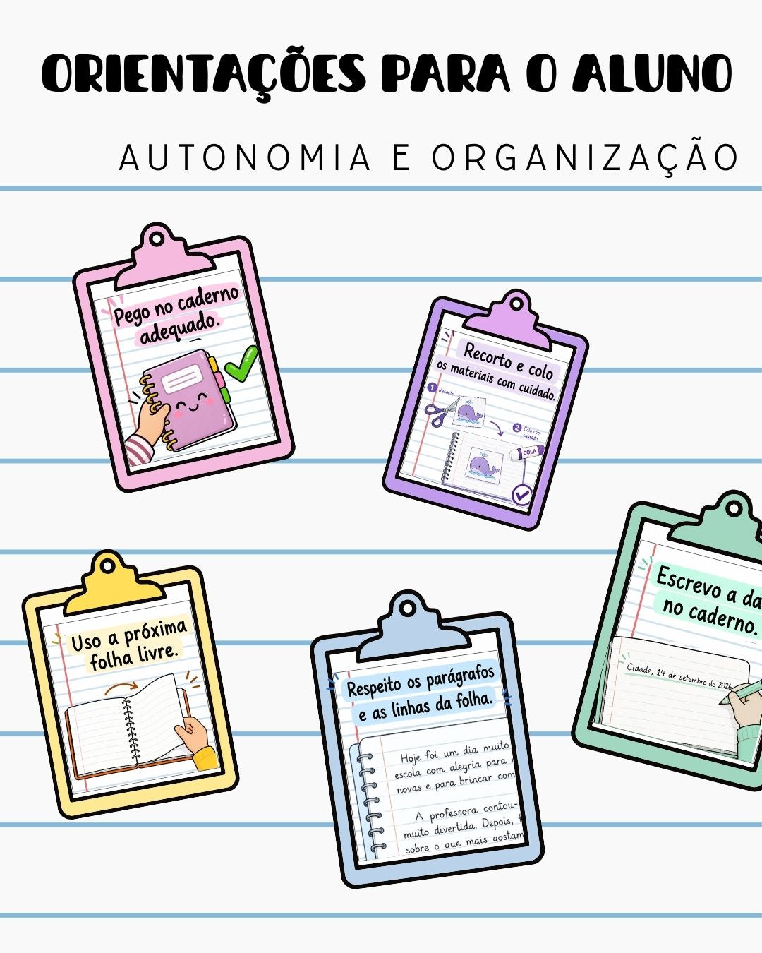 Orientações para os alunos - cartazes
