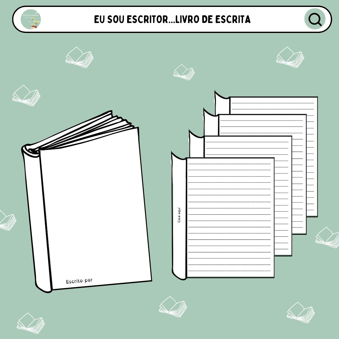 Eu sou escritor... Livro de escrita