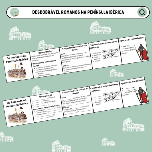 Desdobrável Romanos na Península Ibérica