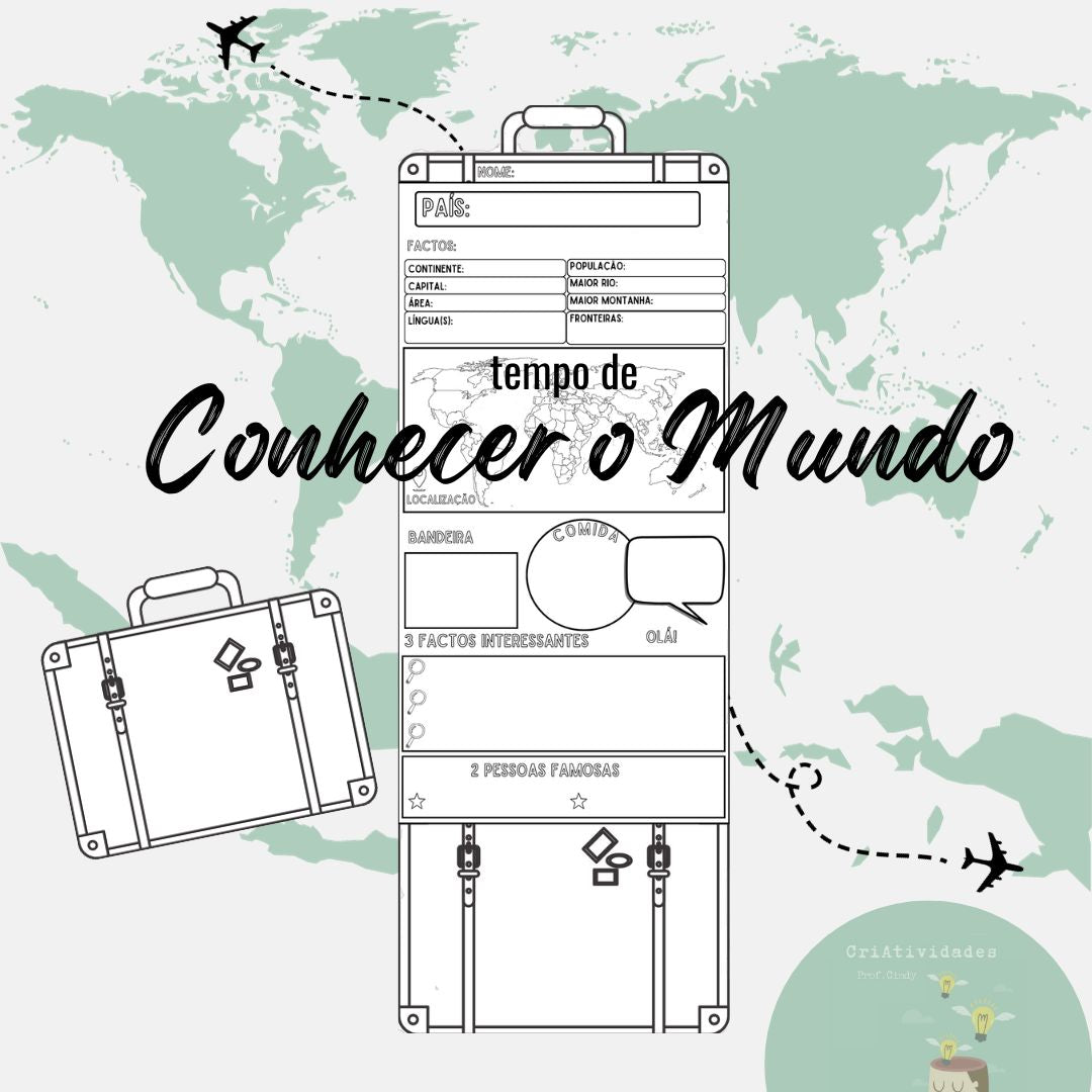 Conhecer o mundo - mala de viagem