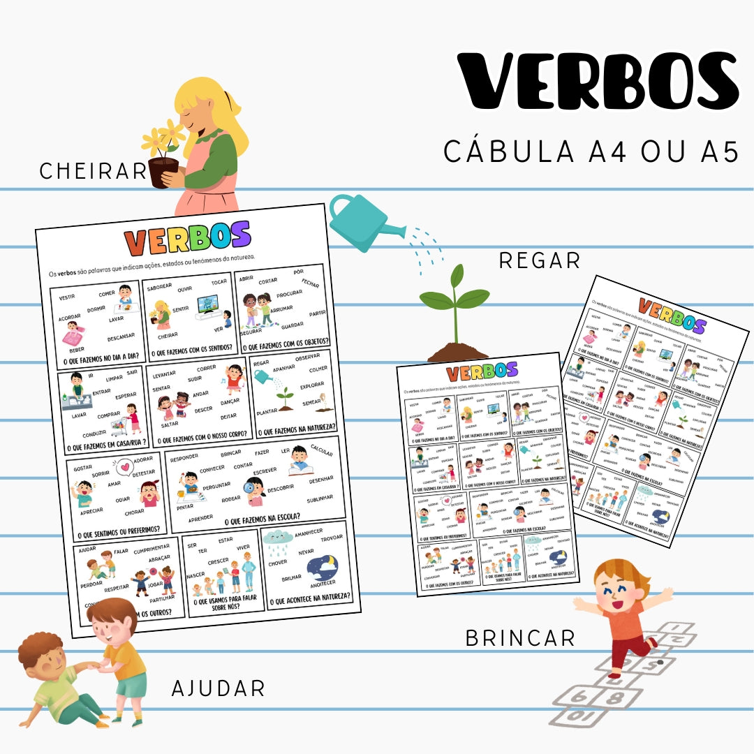 Adjetivos e Verbos - Cábula